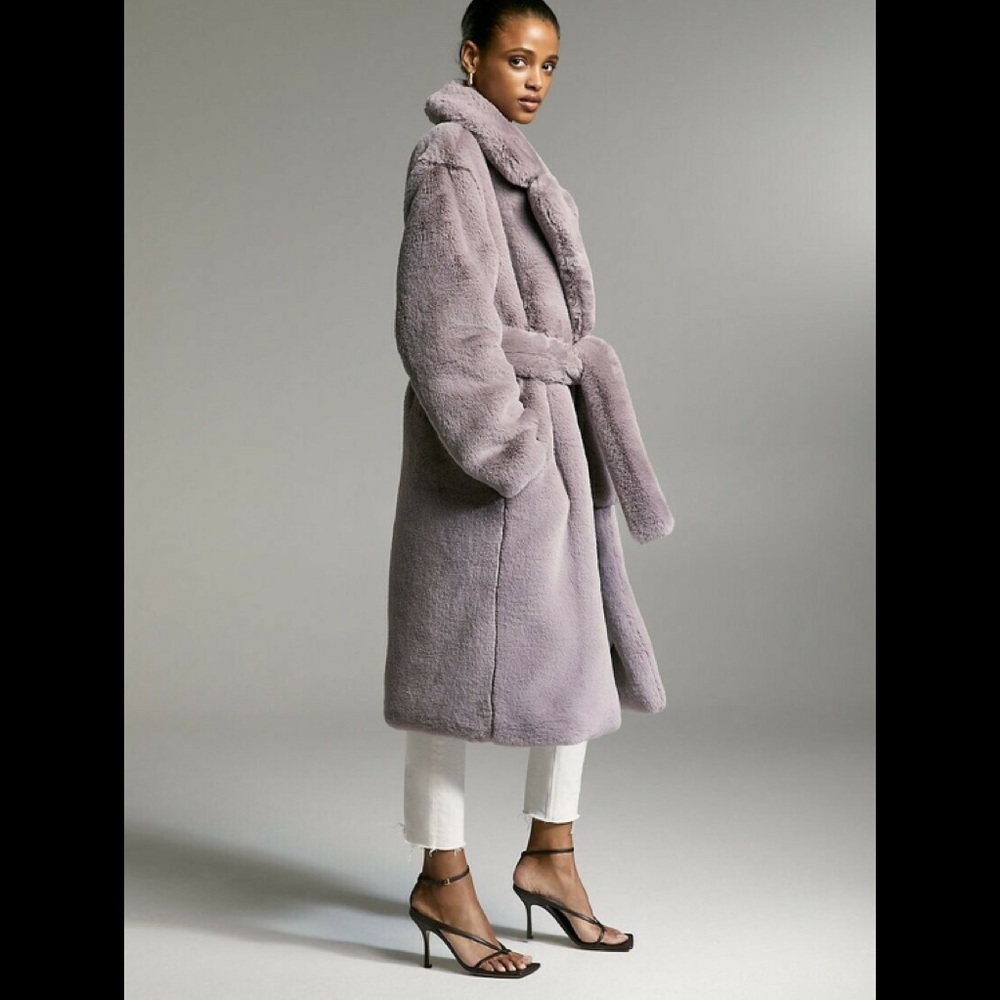 Aritzia Babaton Watt Faux Fur Coat in Cinnamon Brn - Picture 4 of 7
